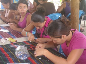 EMANA Youth participants on a jewlery workshop 